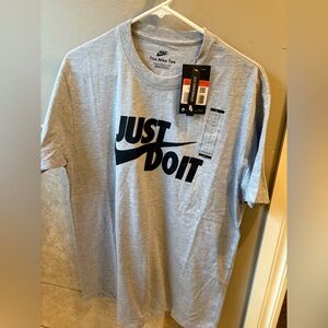 Nike Men's Light Gray Just Do It Tee